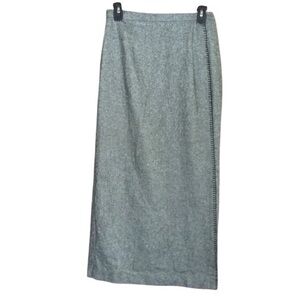 Requirements, Long, Gray Skirt, Wool Blend, Wrap Style Maxi, Classy, 8, Nwt
